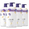 Olay Fresh Outlast Gel de baño, agua de abedul y lavanda, 30 onzas líquidas, (paquete de 4)