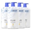 Olay Fresh Outlast Gel de baño, agua de abedul y lavanda, 30 onzas líquidas, (paquete de 4)