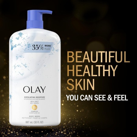 Olay Fresh Outlast Gel de baño, agua de abedul y lavanda, 30 onzas líquidas, (paquete de 4)