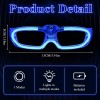 Dunzy Paquete de 100 lentes de luz LED de 5 colores, gafas de neón que brillan en la oscuridad, gafas de sol intermitentes para