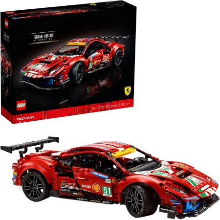 LEGO Technic Ferrari 488 GTE "AF Corse 51" 42125 - Champion GT Series Sports Race Car, kit exclusivo de modelo coleccionable,