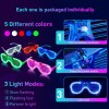 SHQDD 248 PCS Glow Party Supplies, 24 PCS Foam Glow Sticks, 24 PCS LED Glasses and 200 PCS Glow Sticks Bracelets, Neon Party