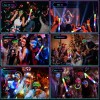 SHQDD 248 PCS Glow Party Supplies, 24 PCS Foam Glow Sticks, 24 PCS LED Glasses and 200 PCS Glow Sticks Bracelets, Neon Party