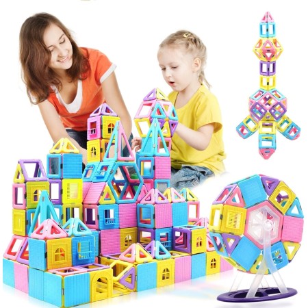 Juguetes magnéticos de azulejos para niños de 3, 4, 5, 6, 7, 8 años o más, juego de construcción de bloques de castillo