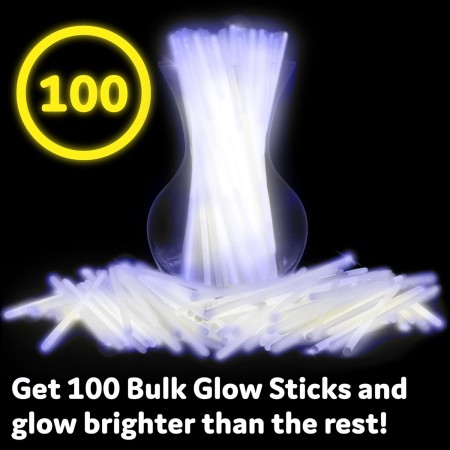 Glow Sticks - Paquete de 400 unidades de 8 pulgadas que brillan en la oscuridad, palos de luz, collares y pulseras brillantes