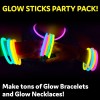 Glow Sticks - Paquete de 400 unidades de 8 pulgadas que brillan en la oscuridad, palos de luz, collares y pulseras brillantes