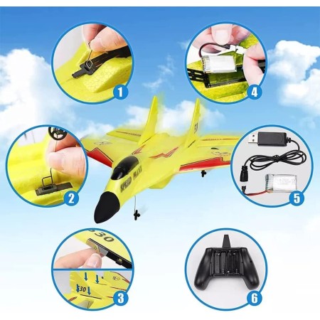 ColdBreezes - Avión de control remoto ZY-530PRO| Control remoto de 2 canales 2.4 GHZ, equilibrio automático fácil de volar |