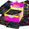 pigipigi Juguete para niños de 3 a 12 años: Kit de arte de papel para rascar arco iris, juego de arte de 5 colores de fondo,