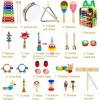 Instrumentos musicales para niños, 33 piezas, 18 tipos, instrumentos de percusión de madera, pandereta, xilófono, juguetes para