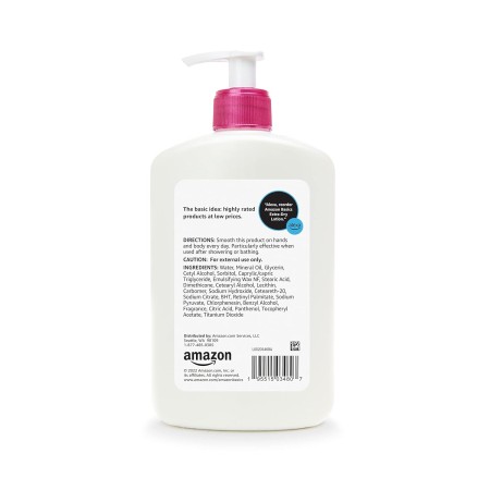 Amazon Basics Loción para la piel extra seca con vitaminas B5 y E, aroma limpio, 16 fl oz (anteriormente Solimo)