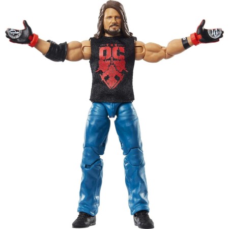 Mattel AJ Styles WrestleMania Elite Collection Figura de acción con camisa de entrada y piezas de Vince McMahon Build-A-Fig, 6