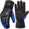 KEMIMOTO Guantes de motocicleta de invierno para hombres y mujeres, guantes impermeables para pantalla táctil, para ATV, esquí,