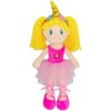 June Garden Bailarina Princesa Polina de 16 pulgadas – Muñeca suave de peluche – Traje rosa – Regalo para niñas pequeñas