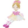 June Garden Bailarina Princesa Polina de 16 pulgadas – Muñeca suave de peluche – Traje rosa – Regalo para niñas pequeñas