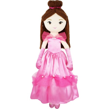 June Garden Bailarina Princesa Polina de 16 pulgadas – Muñeca suave de peluche – Traje rosa – Regalo para niñas pequeñas