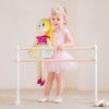 June Garden Bailarina Princesa Polina de 16 pulgadas – Muñeca suave de peluche – Traje rosa – Regalo para niñas pequeñas