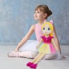 June Garden Bailarina Princesa Polina de 16 pulgadas – Muñeca suave de peluche – Traje rosa – Regalo para niñas pequeñas