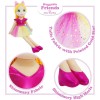 June Garden Bailarina Princesa Polina de 16 pulgadas – Muñeca suave de peluche – Traje rosa – Regalo para niñas pequeñas