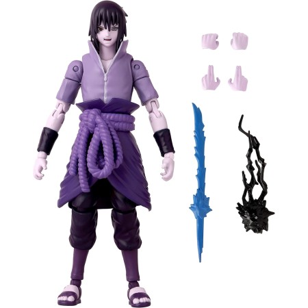 ANIME HEROES - Naruto - Figura de acción Uchiha Sasuke Rinnegan/Mangekyo Sharingan