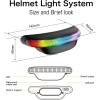 STEEL MATE H2 Luz de freno para casco y luz de marcha para seguridad de motocicleta, luz de señal LED recargable para casco (sin