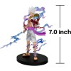 MASEKE One Piece Luffy Gear 5 Figura Anime Colección Modelo Muñeca Juguete Decoración Regalo (Blanco)